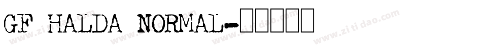GF HALDA NORMAL字体转换